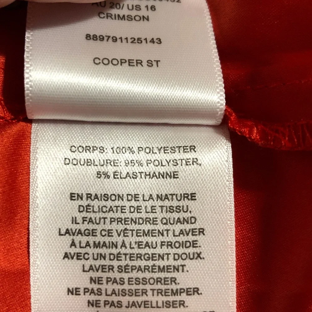 Cooper St One Shoulder Chiffon Dress Size 16W NWT